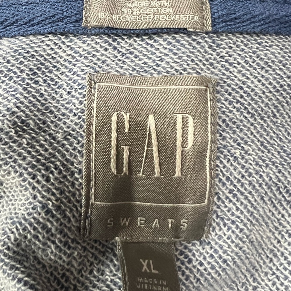 Gap Soft Henley Raglan Sweatshirt Indigo Blue Size XL - Picture 6 of 9